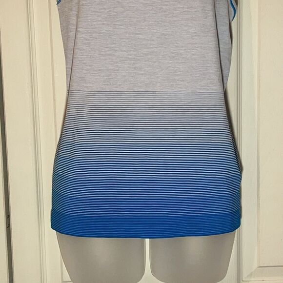 Yummie Striped Racerback Athletic Tank Top Large XL - Picture 4 of 13